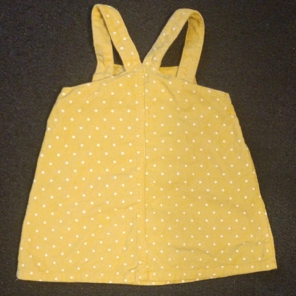 Yellow Polka Dot Cordoroy Dress with Owl Design - Picture 6 of 6